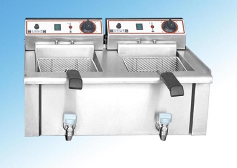 Friteuza electrica de banc - capacitate 2x8 L